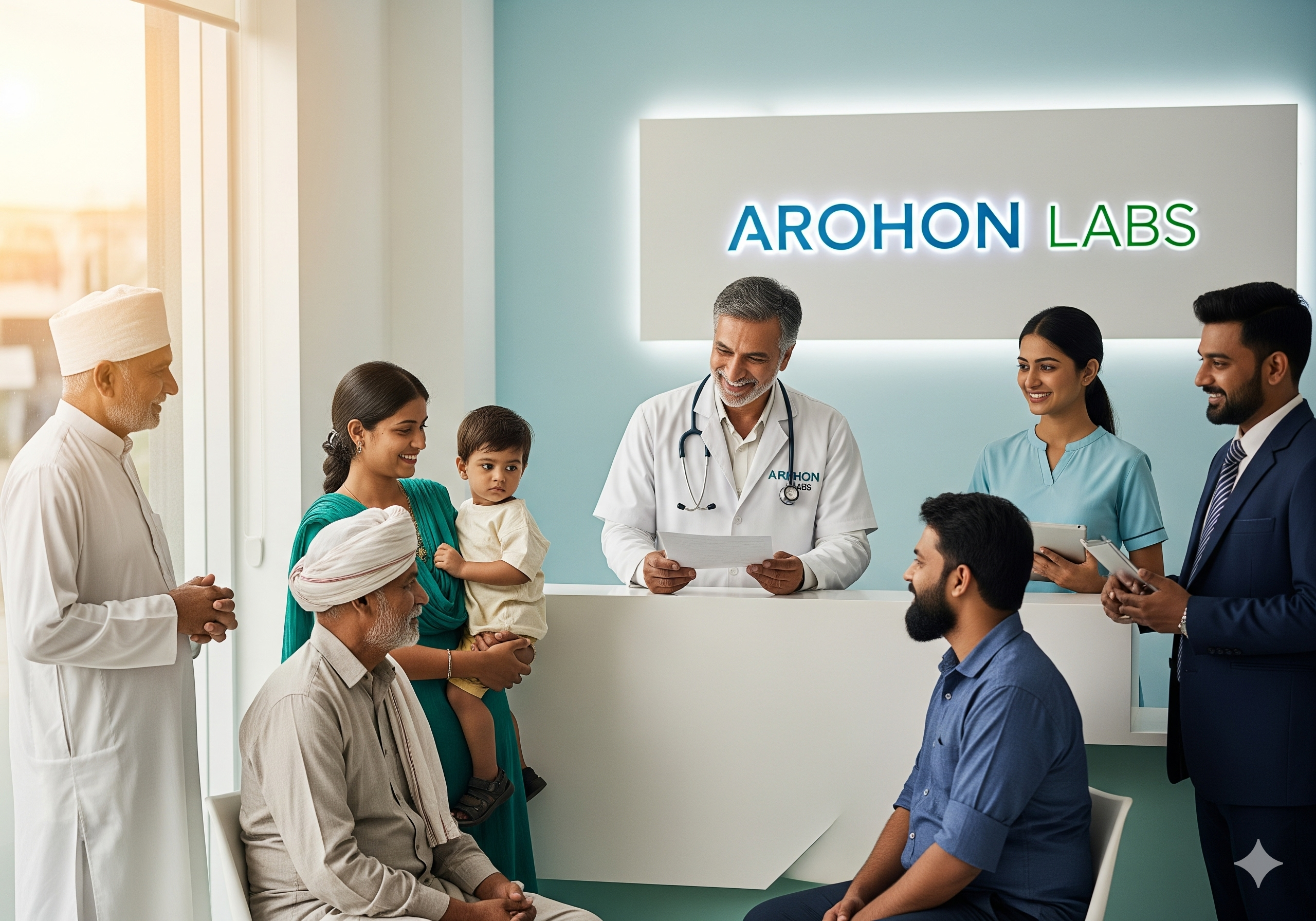 Healthcare professionals at AROHON LABS serving the community